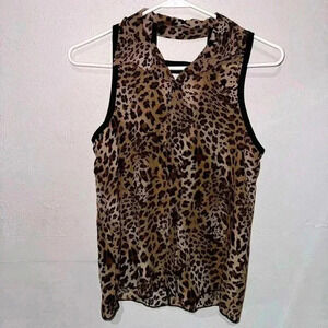 Cheetah print blouse